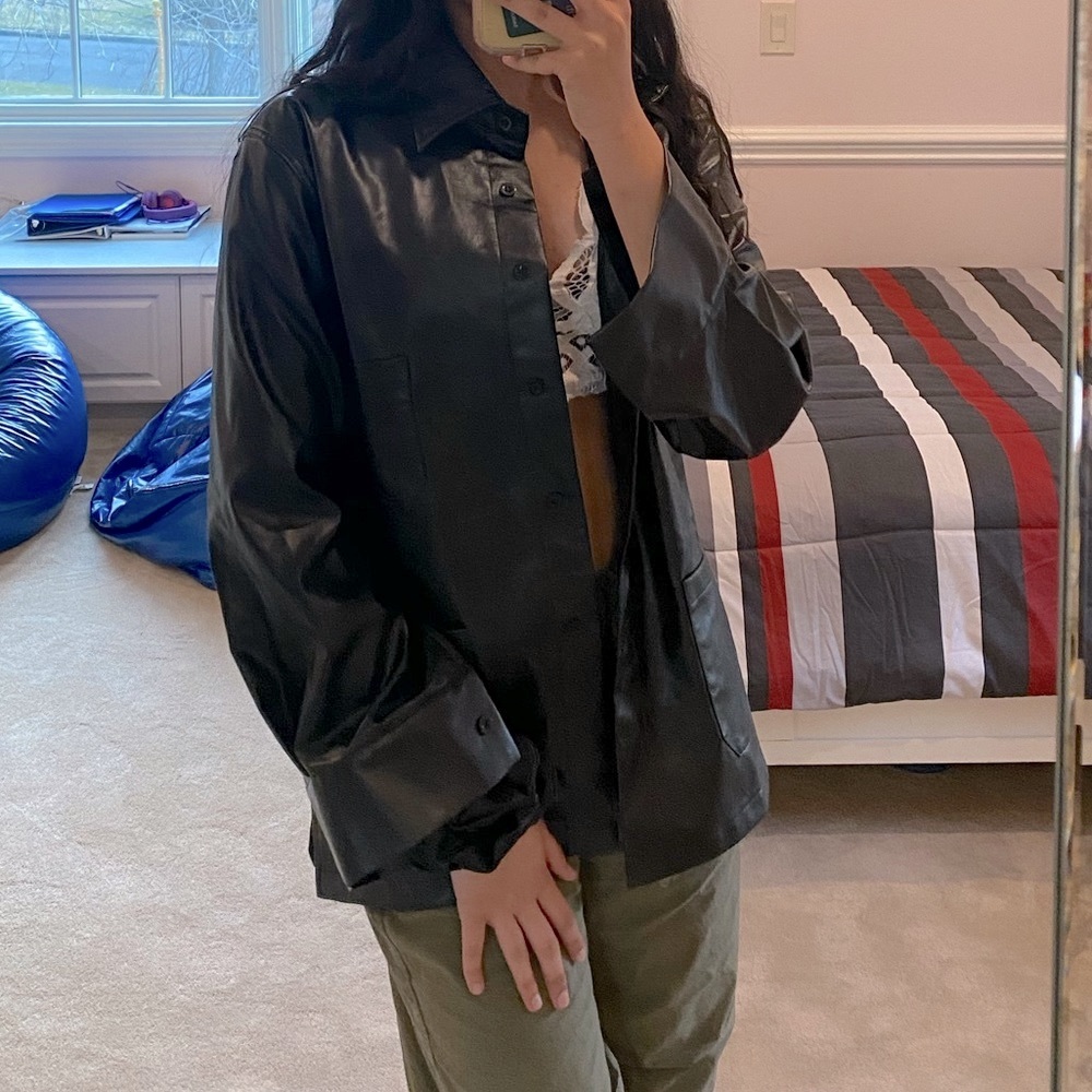 Cider Small Cool Faux Leather Jacket | NEVER WORN WITH TAG